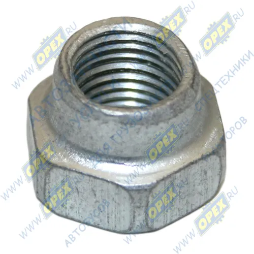 251647 Гайка DIN7967 М12х1,25; h=14 К=19 с буртиком, подушки двигателя БелЗАН