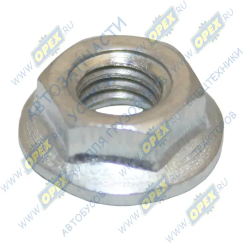1/38318/01 Гайка ГОСТ-8918 М5х1 h=4 К=8/9 с зубчатым буртиком БелЗАН