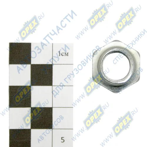 251648 Гайка DIN985 М14х1,5; h=15 К=22 с буртиком ведомой шестерни маслонасоса (DIN7967) БелЗАН1