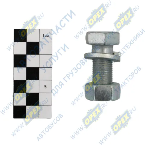 853025 (к-т45) Болт ГОСТ-7798 М16х42х1,5; Р=21 К=24 в сборе (гровер+гайка) карданного вала (220079-П29) БелЗАН
