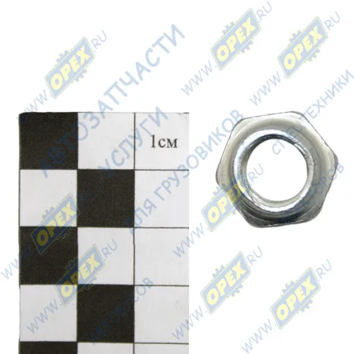 251647 Гайка DIN7967 М12х1,25; h=14 К=19 с буртиком, подушки двигателя БелЗАН1