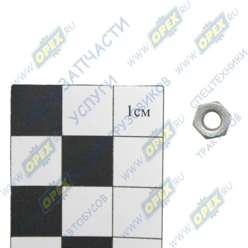 1/07940/11 Гайка ГОСТ-5916 М4х0,7 h=3,2 К=7 шестиграная крепл.направл.троса спидометра (0х0х4) БелЗАН