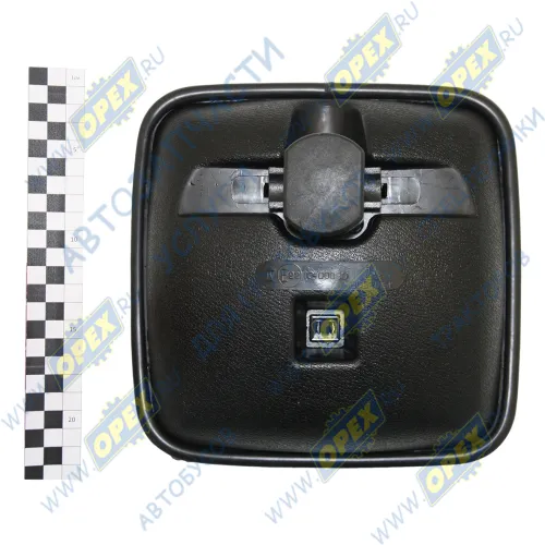 САКД.458201.030 Зеркало (ПВХ) боковое КАМАЗ,МАЗ 24V 227х227 широкоугольное сфера с подогревом (дополнит.); [6] БЕЛОГ1