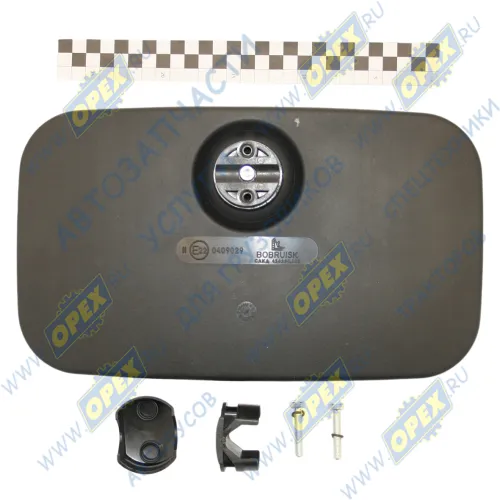 САКД.458201.080 Зеркало (ПВХ) основное сфера КАМАЗ,МАЗ без обогрева; [8](370x180) без обогрева БЕЛОГ1