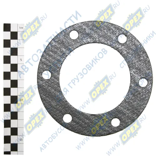 64227-1203020 Прокладка приемной трубы к ТКР МАЗ (ф89х144х1,5 под чешку, 6 отв.,м/асбест) БЕЛОГ