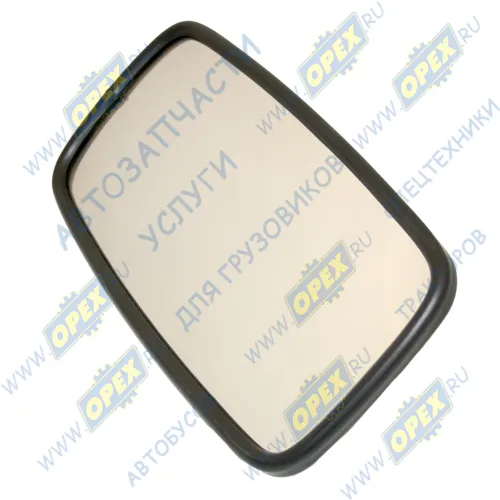 САКД.458201.001 Зеркало (ПВХ) боковое КАМАЗ,МАЗ основное сферическое 357х177; [8]без обогрева 24V БЕЛОГ