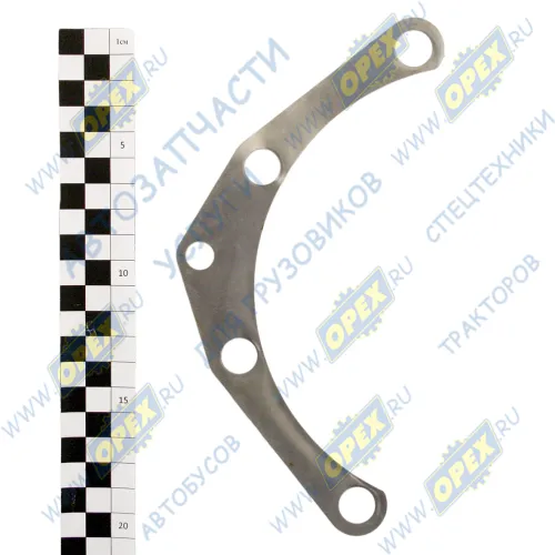 220-2401013 Прокладка (сталь) С/Ф L=193х0,2; 4отв.ф14 регулир.,1отв.ф10 БЗТДИА