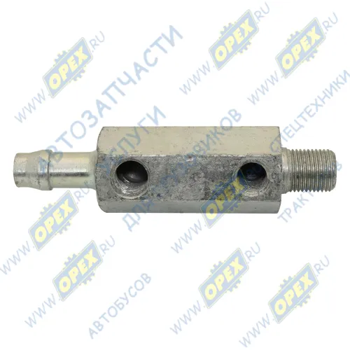 225-3829001 Фитинг (штуцер) прямой; под шланг ф14/ Рнаруж=М16х1,5 2вн.отв.М10х1,5/М12х1,5 с/и БЗТДИА3