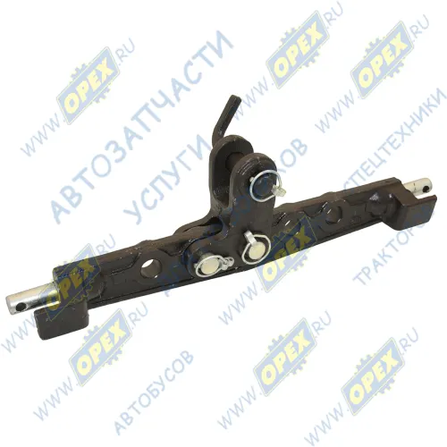 320-4605110-01 Поперечина МТЗ-320 L=740мм, палец Ф28мм в сб. (с вилкой и шкворнем); палец 28мм БЗТДИА