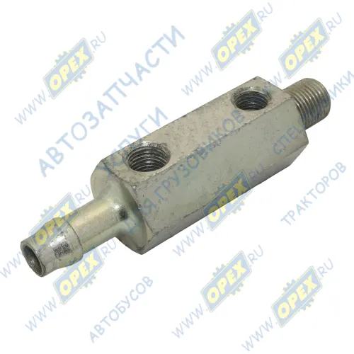 225-3829001 Фитинг (штуцер) прямой; под шланг ф14/ Рнаруж=М16х1,5 2вн.отв.М10х1,5/М12х1,5 с/и БЗТДИА1