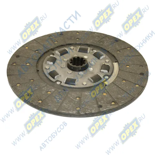 245-1601130-01 Диск сцепления ведомый ф340; dпос=38; hступ=30; Зубренок 4370-1601130; безасбестовый элл.навитой БЗТДИА