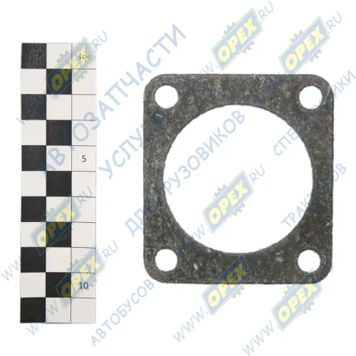 245-1306023 Прокладка С/Ф; L=81х73х0,8 1отв.ф60,4отв.ф10 крышки корпуса термостата (дв.ММЗ Д-245) ВАТИ