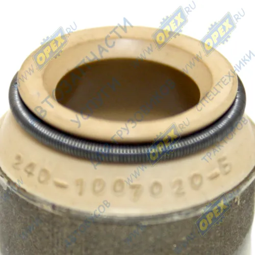 240-1007020-Б Колпачок маслосъёмный фвнутр=10/18; L=15 с пружиной и втулкой Д240-245 Е-2,3,4 уплотнительная клапана; (фторкаучук) Вэлконт