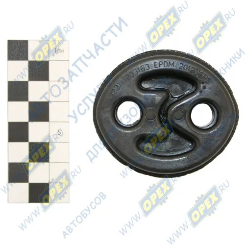 3221-1203163 Подушка (амортизатор) L=52х75 h=23 2отв.ф12 глушителя; Н/О РТИ Газон,Газель Бизнес,Некст,Соболь,ГАЗ-3307,3308,3309 ГАЗ1