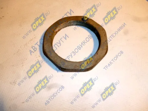 53-2401054-01 Гайка (круглая) М64х1,5 h=11 К=82 С/И со штифтом,подшипника задн.ступицы.; ГАЗон Некст,Валдай,ГАЗ-33104,33106,3307,3308,3309 ГАЗ2