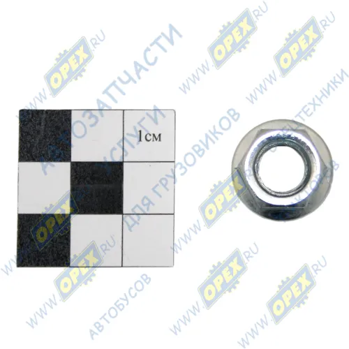 4599551-821 Гайка ГОСТ-8918 М10х1,5 крепления удлинителя рамы Газель; h=10 К=15 фланцевая ГАЗ2