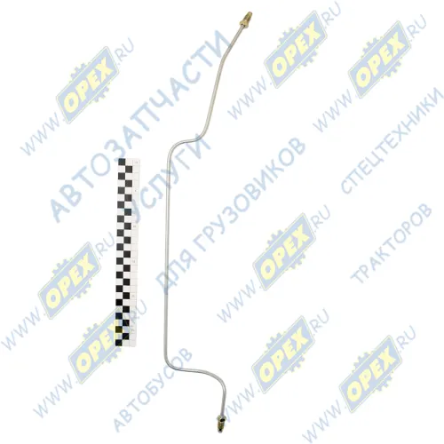 3302-3506035-40 Трубка (сталь) ф5; L=690 Ш=М10+К12/Ш=М10+К12 от тройника к лев.задн.тормозу(разн.изгиб) ГАЗ