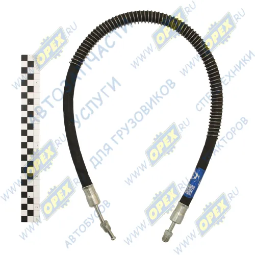 33097-3408040 Рукав ВД (шланг) L=860 Ш=М12+К12/Ш=М12+К12, в оплет., с трубкой к сил.цилиндру ГУР ГАЗ-4301,3309,66 ГАЗ