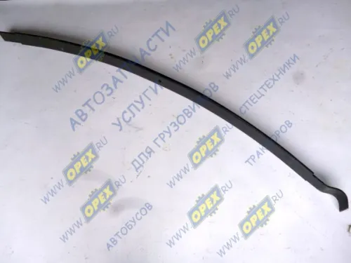 33104-2902102-01 Лист №2 рессоры загнутый с 1-й стороны, разной толщины 1660х75 передней ГАЗ-33104,Валдай,ГАЗон Некст ГАЗ