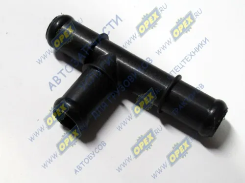 3302-8120074 Фитинг (тройник) Т-образный; шлангов ф20/20/20мм; 110х55 ПВХ отопит. Газель,Некст,Валдай ГАЗ