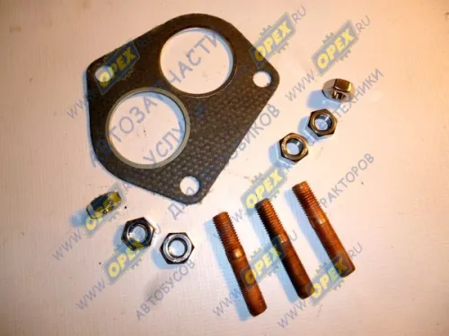 3302-1203800-10 РМК крепления приемной трубы ГАЗ-3302,2705,Газель (дв.УМЗ-4216) (шпильки,гайки,прокладка) комплект ГАЗ