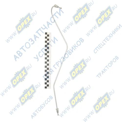 3309-1602580 Трубка (сталь) ф5; L=615 Ш=М10+К12/Ш=М10+К12 от ГЦС главного цилиндра сцепления к гибкому шлангу ГАЗ-3309 ГАЗ