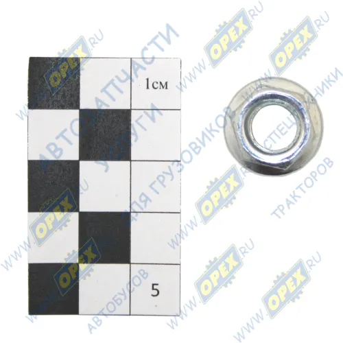 4599551-821 Гайка ГОСТ-8918 М10х1,5 крепления удлинителя рамы Газель; h=10 К=15 фланцевая ГАЗ1