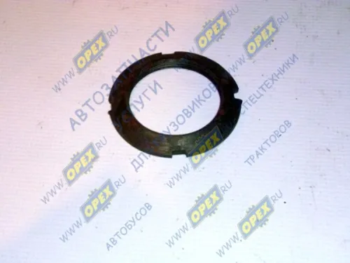 52-1701034 Гайка (круглая) ГОСТ-11871 М45х1,5 h=7 фнаруж=64 подшипника первичного вала КПП ГАЗ-53,3307 с прорезями под спец.ключ ГАЗ