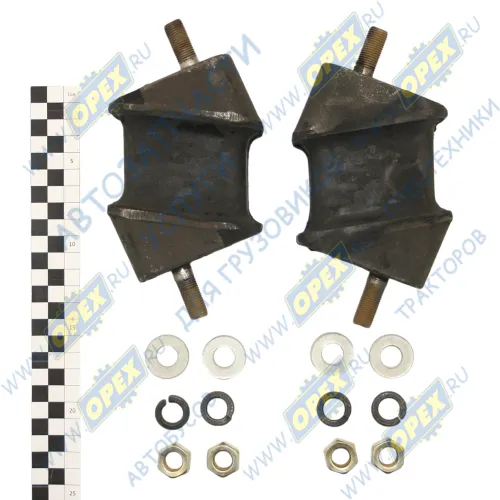 3306-1001800 Подушка двигателя передняя (резина+металл) ГАЗель,ГАЗ-3306,3309,Валдай,Садко,Штайер,Крайслер (Евро-3) 77х100х60 2шпильки М12х1,5; (комплект 2шт) ГАЗ1