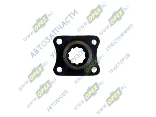 14-2201102 Фланец прямоуг. 73х85; фнаруж=42; внутр.шлиц=10; h=50; 4отв.ф10 раздаточной коробки Газель,Соболь полный привод ГАЗ