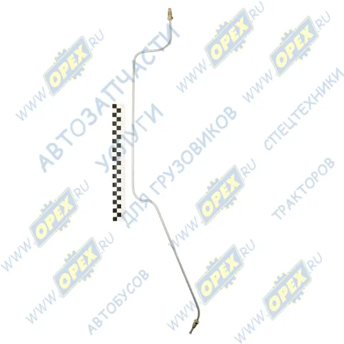 3302-3506040-50 Трубка (сталь) ф5; L=840 Ш=М10+К12/Ш=М10+К12 от тройника к правому заднему тормозу ( ГАЗ1