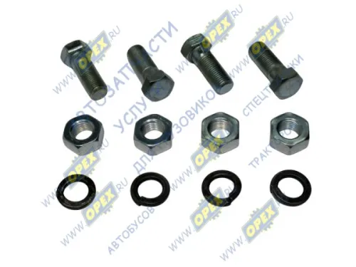 2217-2200800 Болт ГОСТ-7798 М10х25х1 Р=18 К=14; (4шт комплект) в сборе с гайкой и гровером ГАЗ2