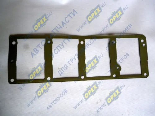 560.1006134 Прокладка (сталь) прямоуг. 140х425; 11отв.ф10/2отв.ф9, корпуса распредвала дв. 560 (2203390/А) ГАЗ