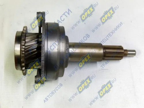 3307-1701022-01 Вал первичный КПП L=280 шлиц=10 Z=16/Z=30 крышка ф44 ГАЗ-3307,3308(дв.ЗМЗ-513) с крышкой (281х0х0) ГАЗ