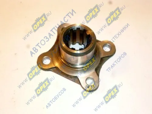 66-1701240 Фланец прямоуг. 120х90; фнаруж=51; шлиц=10; h=59; 4отв.ф12 КПП вторичного вала ГАЗ-66,3308; (без отражателя) ГАЗ