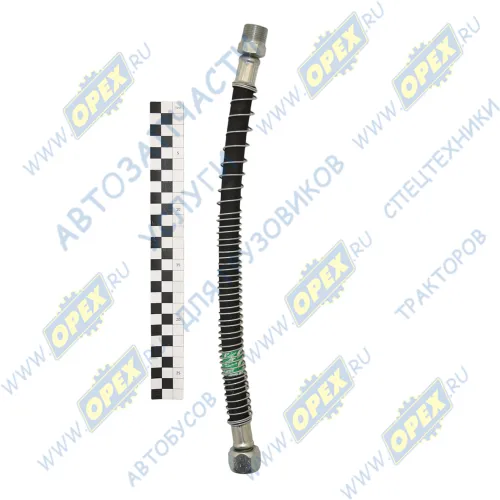 515Б-3506210-01 Шланг тормозной L=345 Г=М22+К27/Ш=М22+К24 (в пружине) МАЗ к компрессору Гарант-Авто1