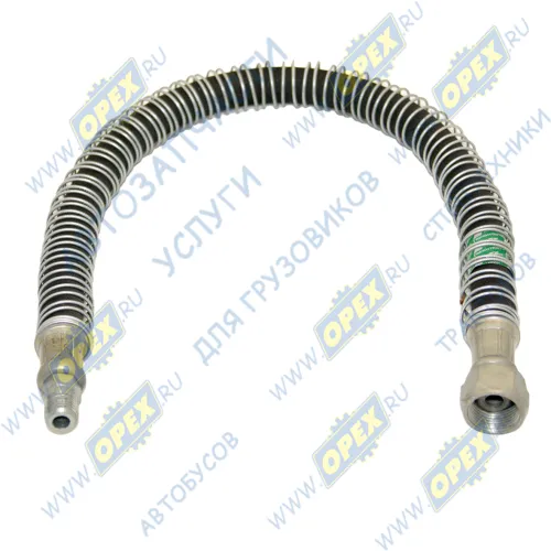 500-3506060-Б2 Шланг тормозной L=520 Г=М20+К24/Ш=М14+К14 (в пружине) МАЗ-5335 передней камеры; L=500 ф16 Г=М20+К24/Ш=М12+К14 Гарант-Авто