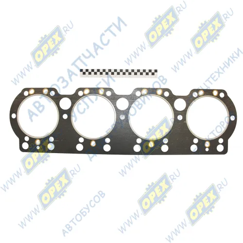 238-1003210-В7 Прокладка (м/асбест) С/Ф; 230х825; 4отв.под гильзу ф150, ГБЦ нов.обр.; Н/О овал.отв. (без герметика) ГБЦ