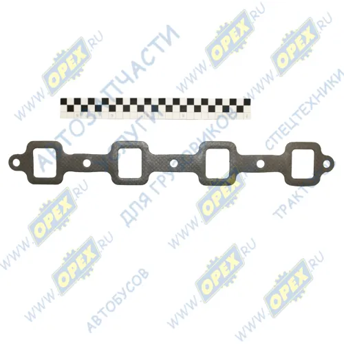 13-1008027 Прокладка (м/асбест) ф43х450, 5отвф11, 4отв33х41выпуск.трубы(коллектора) ГАЗ-3307,53,3308,66 (80х30х1) ГБЦ