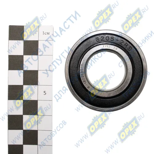 6-180205 С17 (6205 2RS/P6) Подшипник 25х52х15 коленвала КПП перв.вала шарик.радиал. 1-ряд. (закрытый) КАМАЗ,ГАЗ дв. ЯМЗ-53442,УАЗ,ЗИЛ,HOWO/SHAANXI ГПЗ-34
