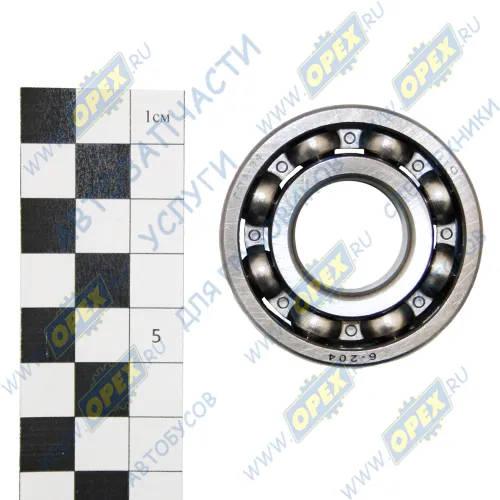 6-204 (6204 /P6) Подшипник 20х47х14 шарик.радиал. 1-ряд. (открытый) MITSUBISHIFuso 305 MITSUBISHIFuso 310 MITSUBISHIFuso 320 MITSUBISHIFuso 355 MITSUBI ГПЗ-341
