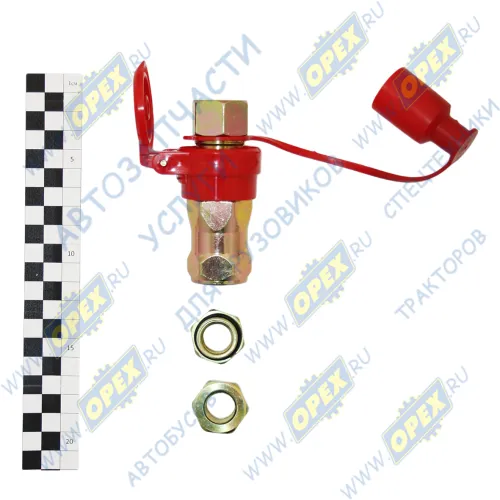 DA-00905 Разъем пневматический (комплект) M16/M22; (красный, с крышкой, к-т) ДАЛИ-авто1