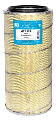 ДФВ 5916 Фильтр воздушный (элемент) ф285, Н=600 КРАЗ-6510,БелАЗ-37523,75405,75485,МЗКТ (дв.ЯМЗ,ТМЗ); без дна ДЗАФ