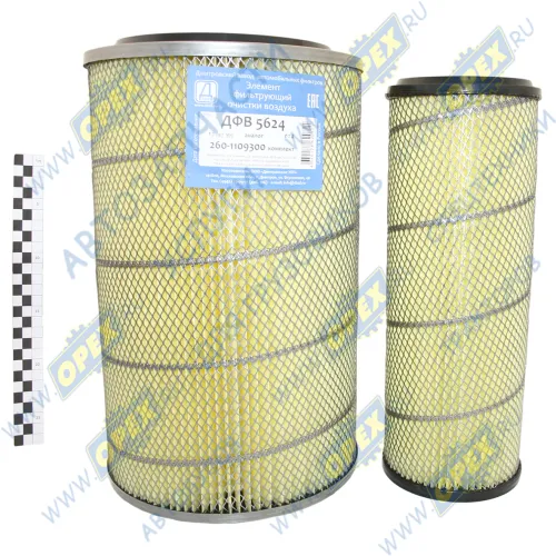 ДФВ 5624 Фильтр воздушный (элемент)ЭФВ внешний/осн.+внутр./вставка к-т 2шт ф270, Н=440 ММЗ Д-260),ПАЗ-3204 (дв.Cummins) ДЗАФ1