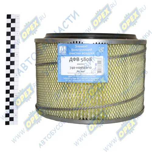 ДФВ 5808 Фильтр воздушный (элемент) ЭФВ внешний основной ф333,h=220 ЗИЛ-133ГЯ,645,4331,Урал-53202,5557,4320,МАЗ (дв.КамАЗ-740,ЯМЗ 236,238); без дна ДЗАФ1