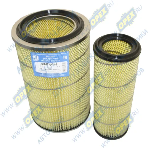 ДФВ 5624 Фильтр воздушный (элемент)ЭФВ внешний/осн.+внутр./вставка к-т 2шт ф270, Н=440 ММЗ Д-260),ПАЗ-3204 (дв.Cummins) ДЗАФ