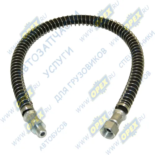 4310-3506060-10 Шланг тормоз. ф17 L=650-710 Г=М20+К24/Ш=М16+К22 в пружине передний; 710мм ДЗТА