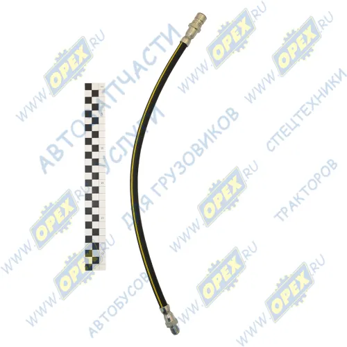 3309-3506025 Шланг тормозной передний (L=485 ф11 Ш=Рвнутр=М10+К17/Ш=М12+К17) ГАЗ-3309 под АБС ДЗТА1