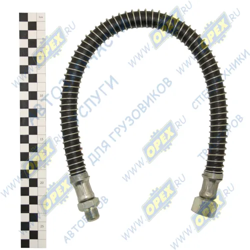 33104-3506025-10 Шланг тормозной ф17 L=540 Г=М20+К24/Ш=М16+К22 в броне передний ГАЗ-33104,33106,Валдай,Газон Некст ДЗТА1