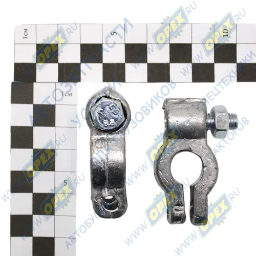 Клемма_К1 (под болт) Клемма АКБ (комплект 2шт) под болт; d=8, свинец ДонАвтоПрибор